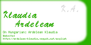 klaudia ardelean business card